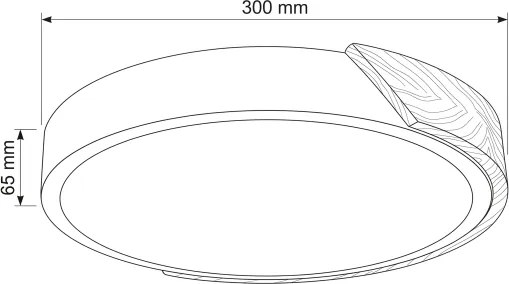 BRILAGI - Plafonieră LED PILANA LED/24W/230V stejar/auriu Ø 30 cm