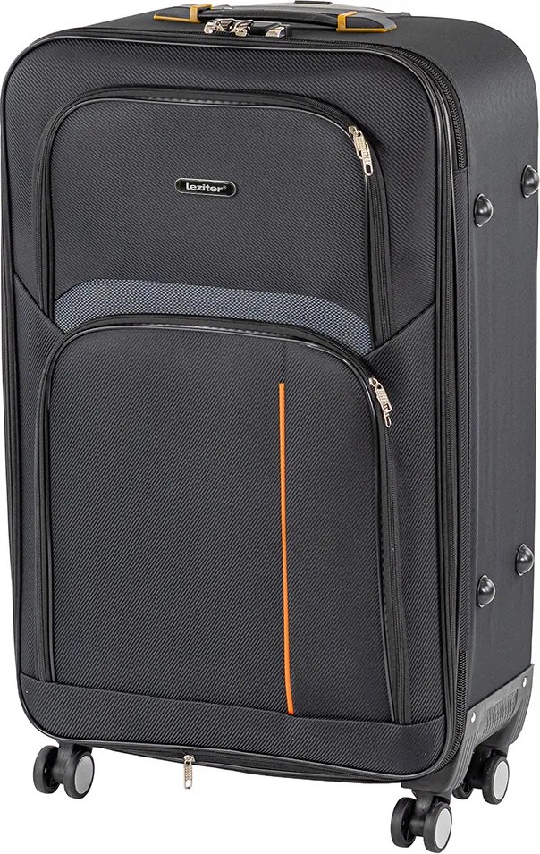 Valiză mare TravelLux ușoară, moale, 50x78x30 cm, neagră