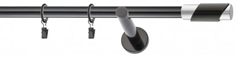Galerie SIMPLA PRINDERE PERETE PICIOR UNIVERSAL 19 mm PARIS NEGRU (Alege marime: 280 cm)