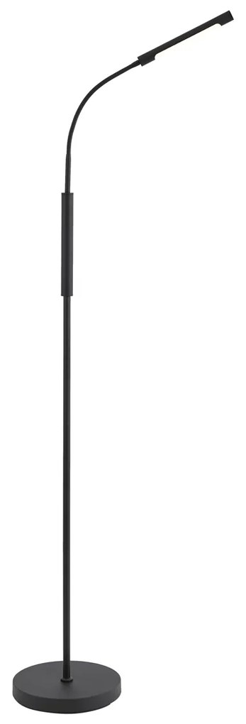 Lampă de podea modernă neagră, incl. LED, reîncărcabilă, cu 3 trepte de intensitate - Statler