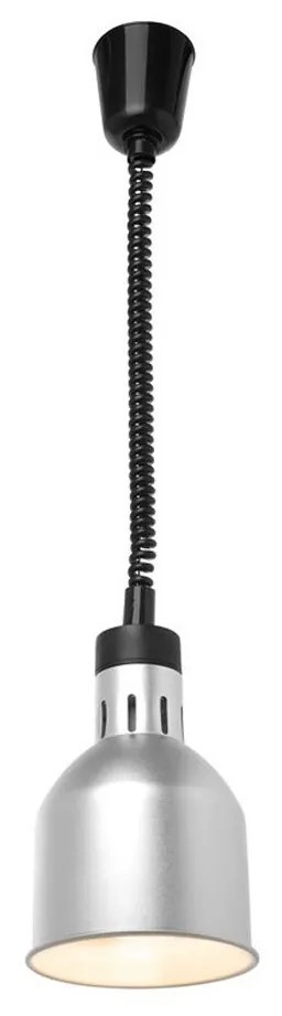 Lampa de incalzire cilindrica, argintie ø175x(H)250