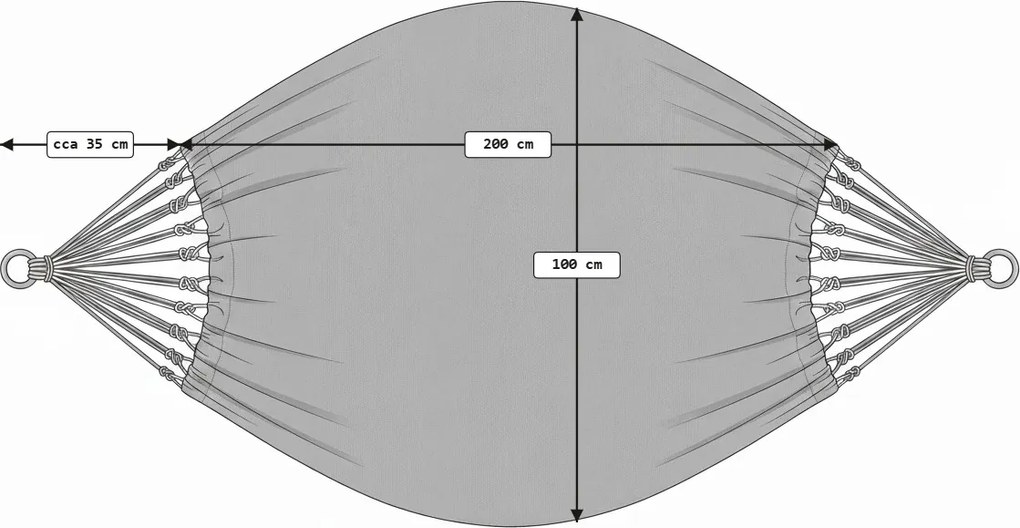 Hamac ZENVIO 200x100 cm, rosu + geanta gratuita