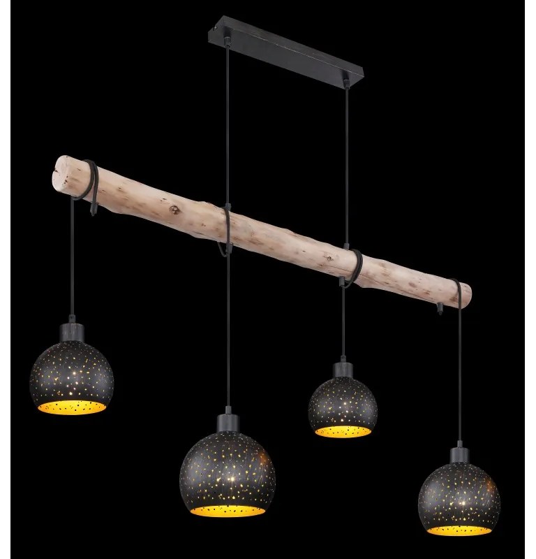 Lustra suspendata design modern ADAJA lemn 15452-4H GL