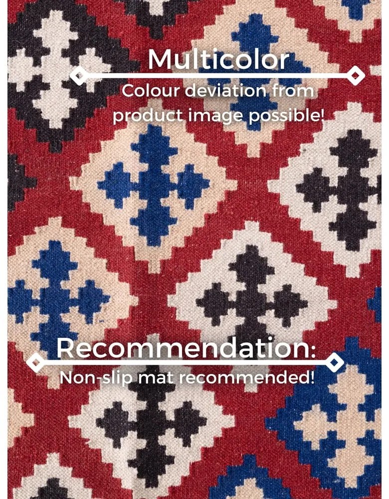 Covor roșu reversibil, țesut manual din lână 160x230 cm Kamal Rami – Nouristan