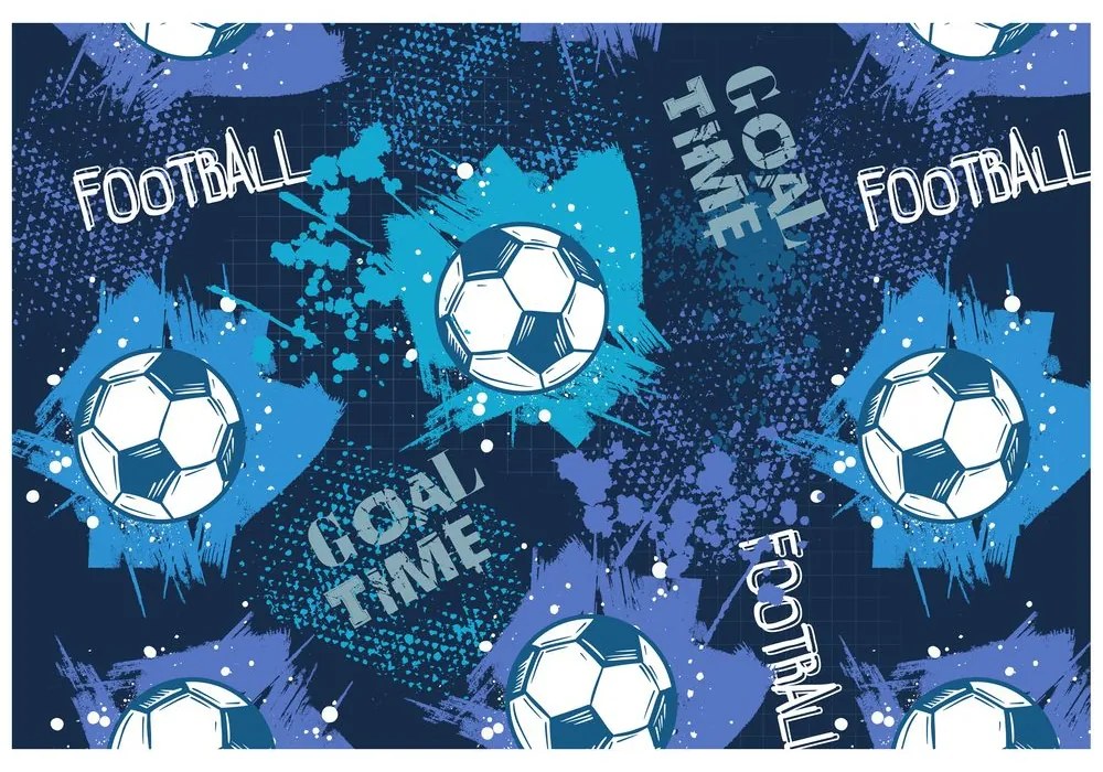 Tapet minge de fotbal în albastru