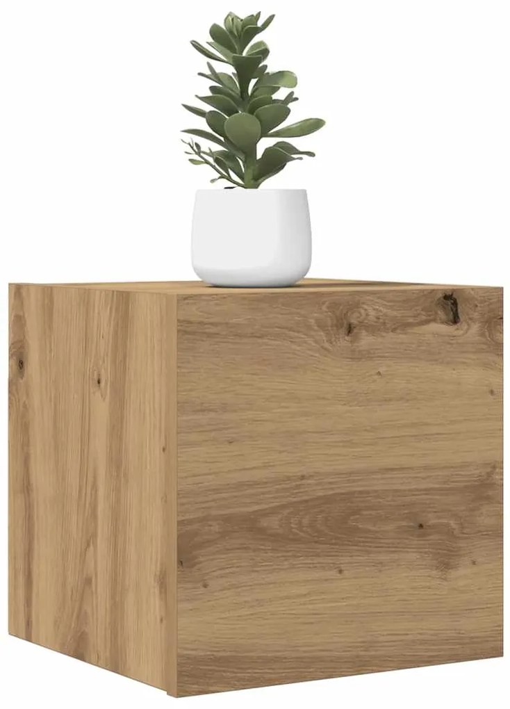 vidaXL Dulap TV montaj pe perete, stejar artizanal, 30,5x30x30 cm
