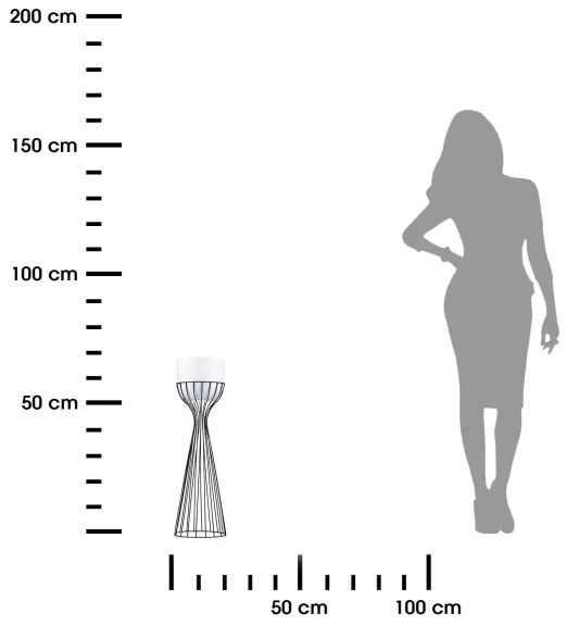 Ghiveci metalic de flori LOFT 68x20 cm negru/alb