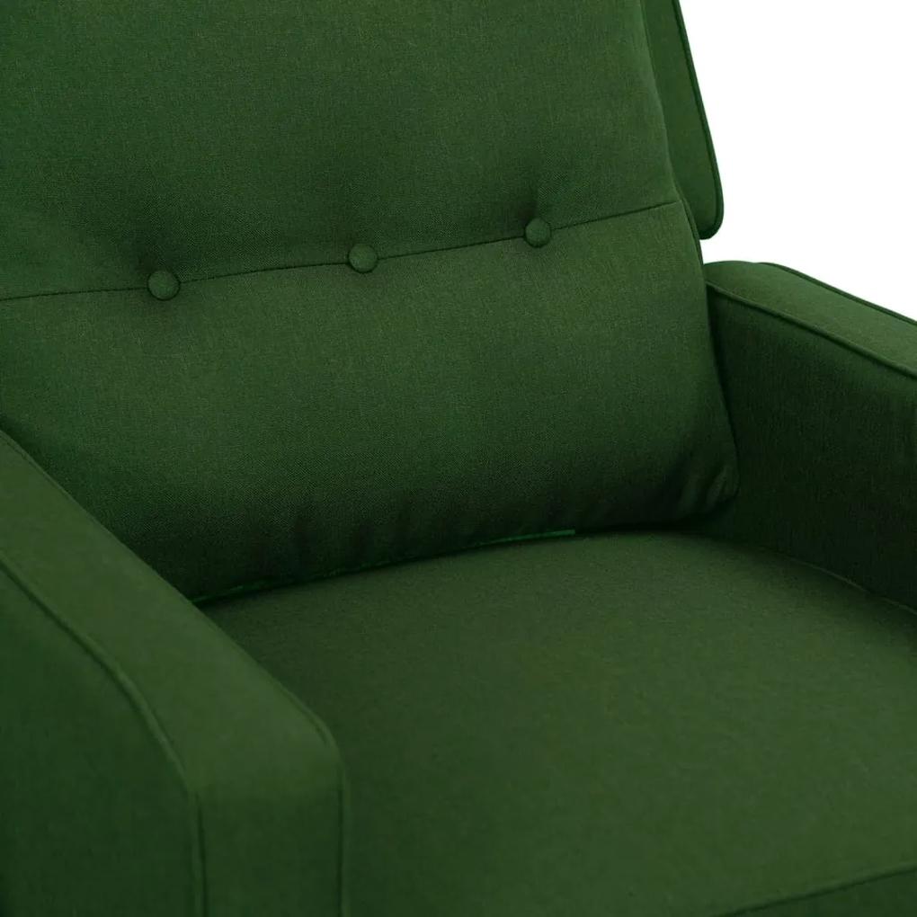 Fotoliu rabatabil de masaj cu ridicare, verde inchis, textil 1, Morkegronn