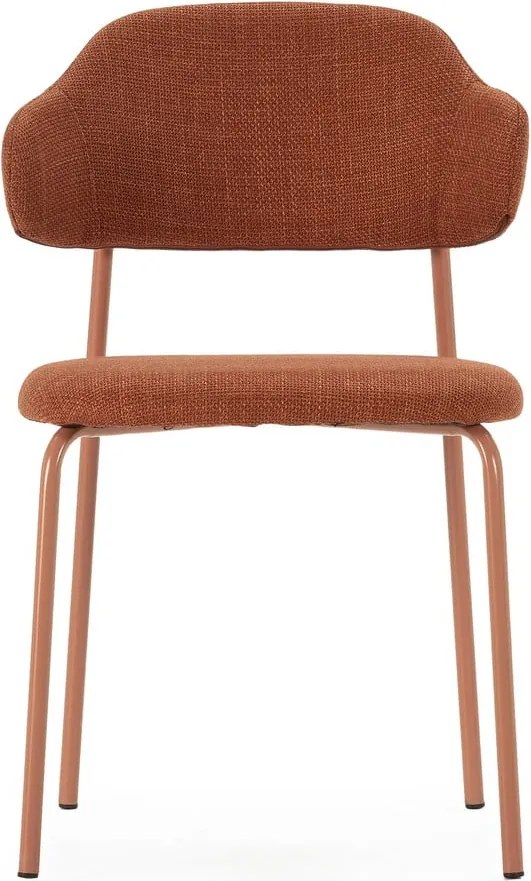 Scaune de dining teracotă 4 buc. Adriel – Marckeric