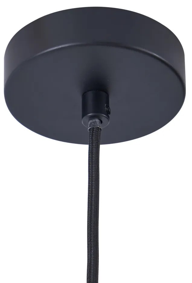 Lampă suspendată modernă neagră cu interior auriu - Loes