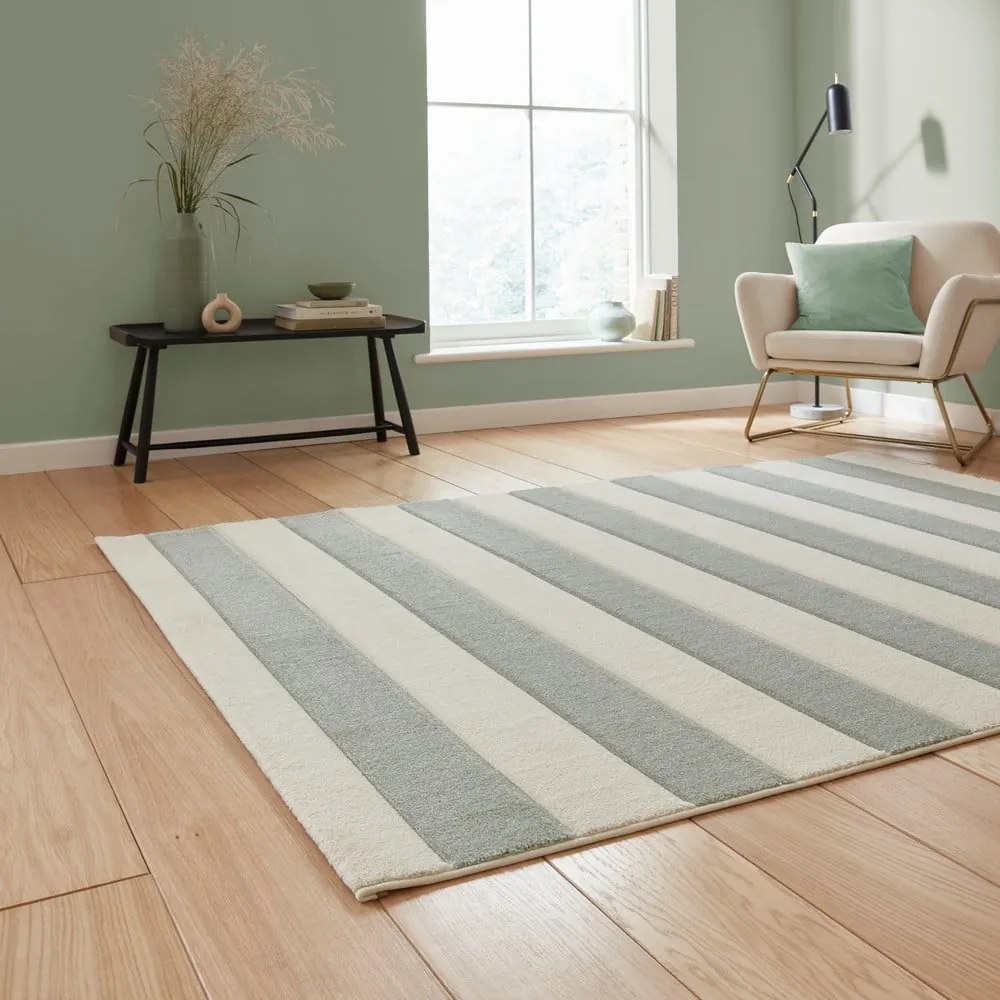 Covor verde mentă 80x150 cm Cove Stripe – Catherine Lansfield