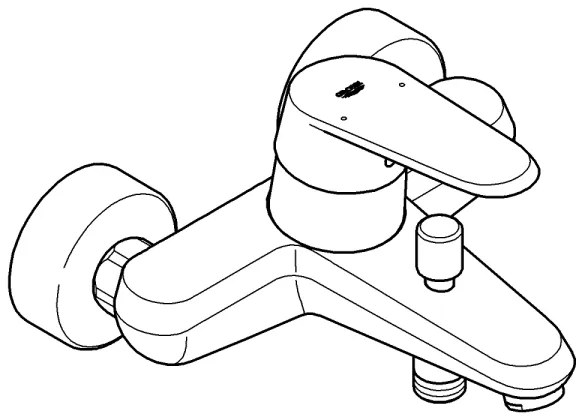 GROHE 33390002 - Baterie pentru cadă EURODISC COSMOPOLITAN DN 15, crom lucios