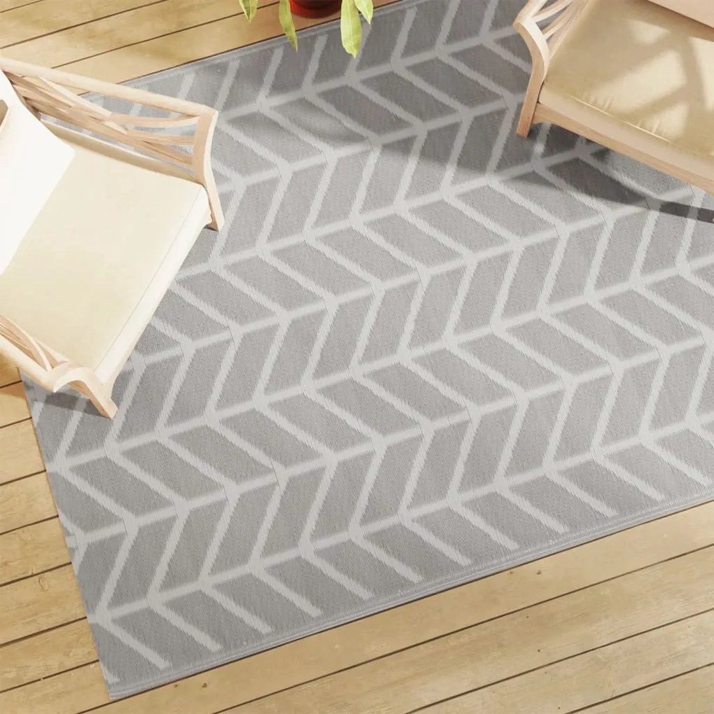 vidaXL Covor de exterior, ARAKIL gri, 160x230 cm, PP