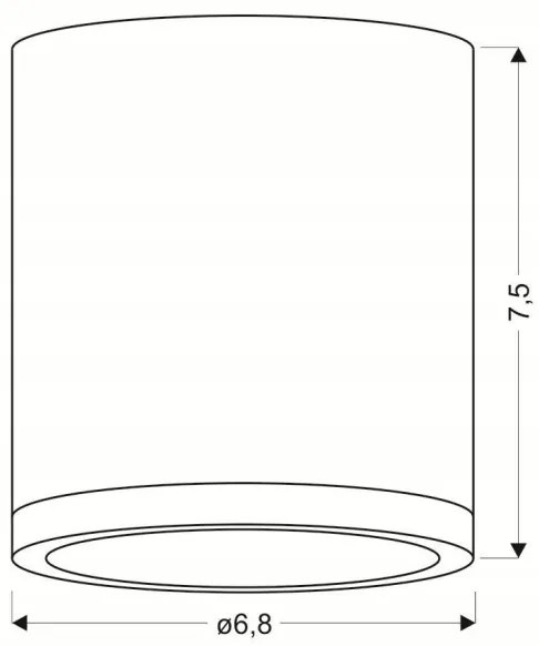 LED Plafonieră TUBA LED/5W/230V alb/bej