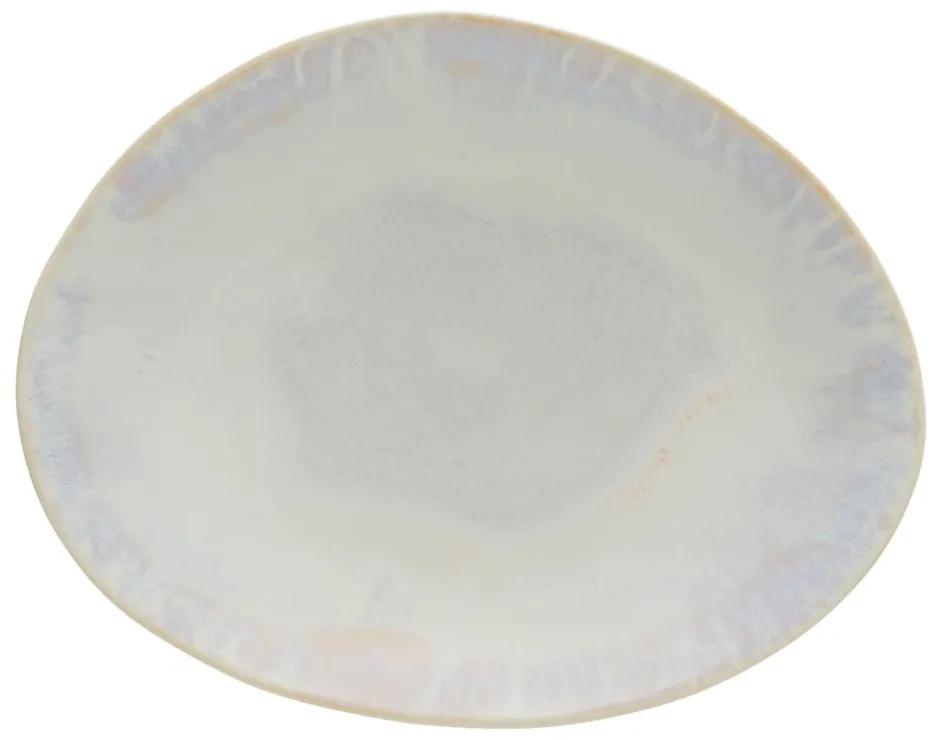 Farfurie ovală din gresie ceramică Costa Nova Brisa, alb