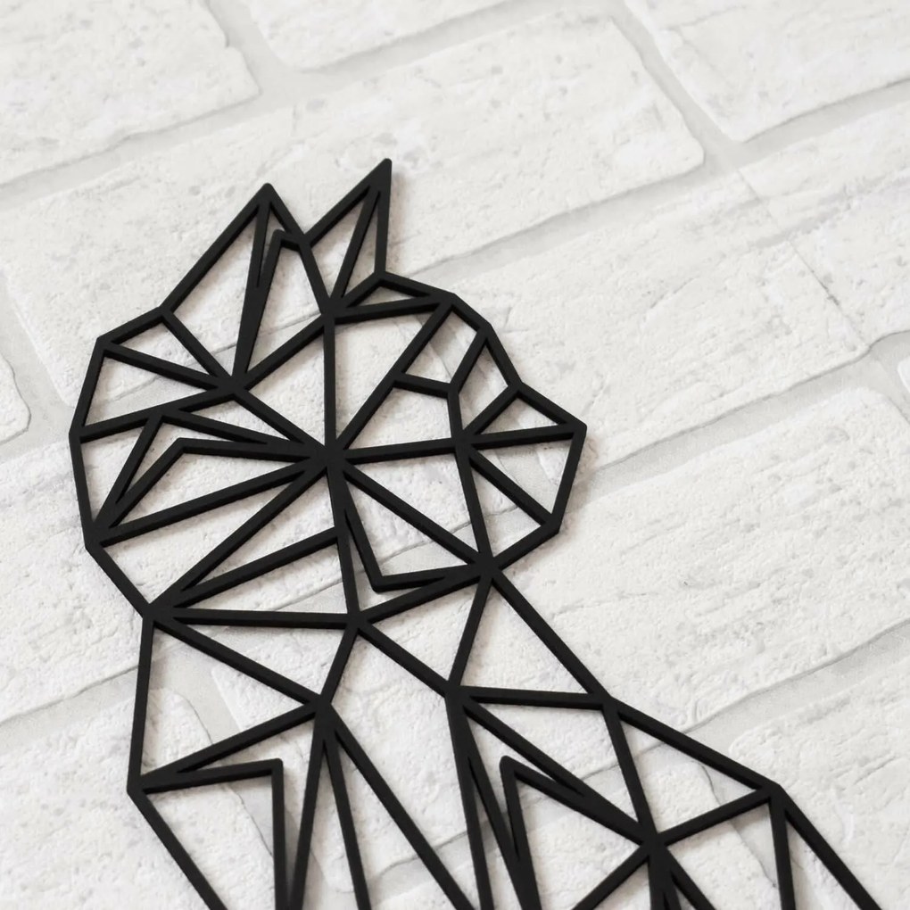 DUBLEZ | Tablou geometric din lemn - Pisica