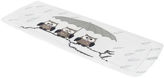 Covoras antiderapant pentru dus cu ventuze Eule alb 36/92 cm