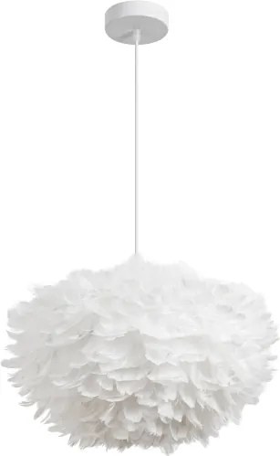 Brilagi - Lustră suspendată pe cablu FEATHER 3xE27/40W/230V Ø 50 cm albă