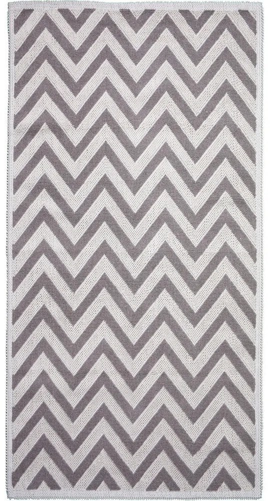 Covor din bumbac Vitaus Zikzak, 60 x 90 cm, bej