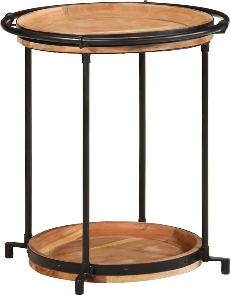 vidaXL Masă laterală, Ø55x60 cm, lemn masiv de acacia