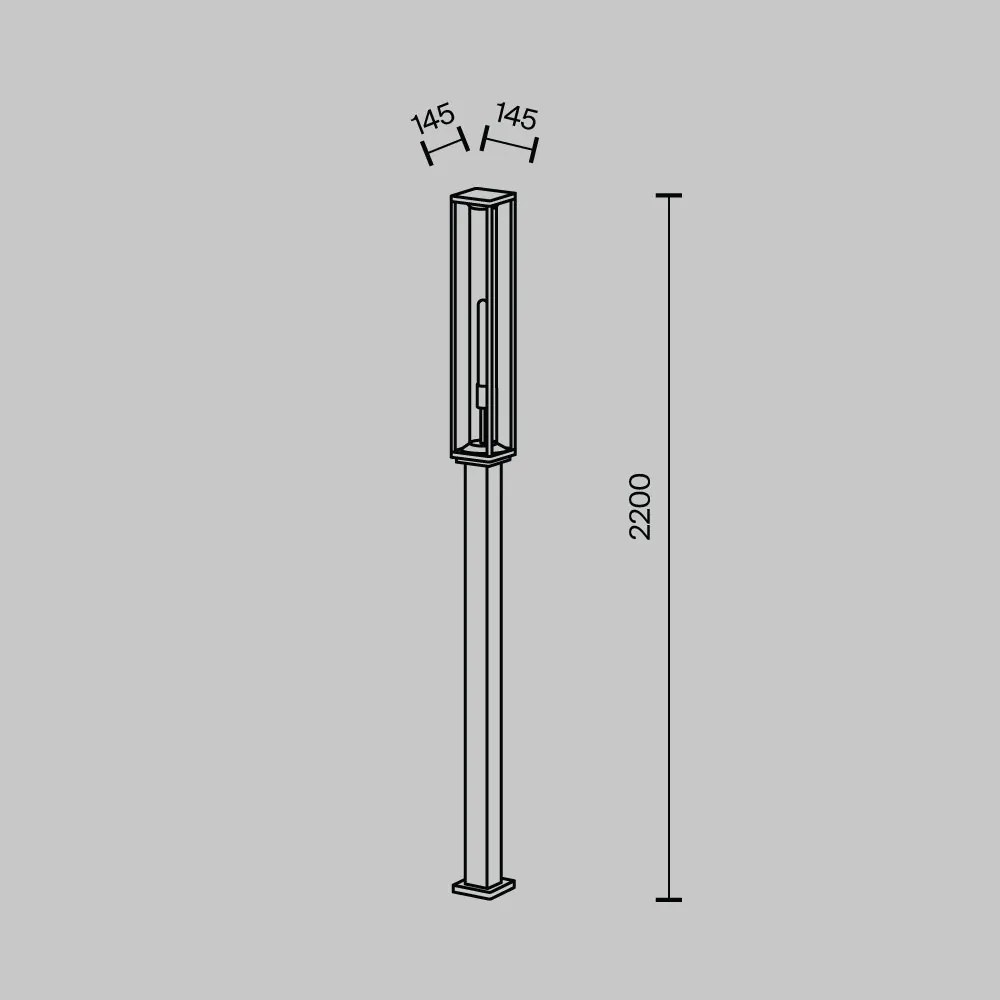 Stalp iluminat exterior IP54 Cell H-220cm