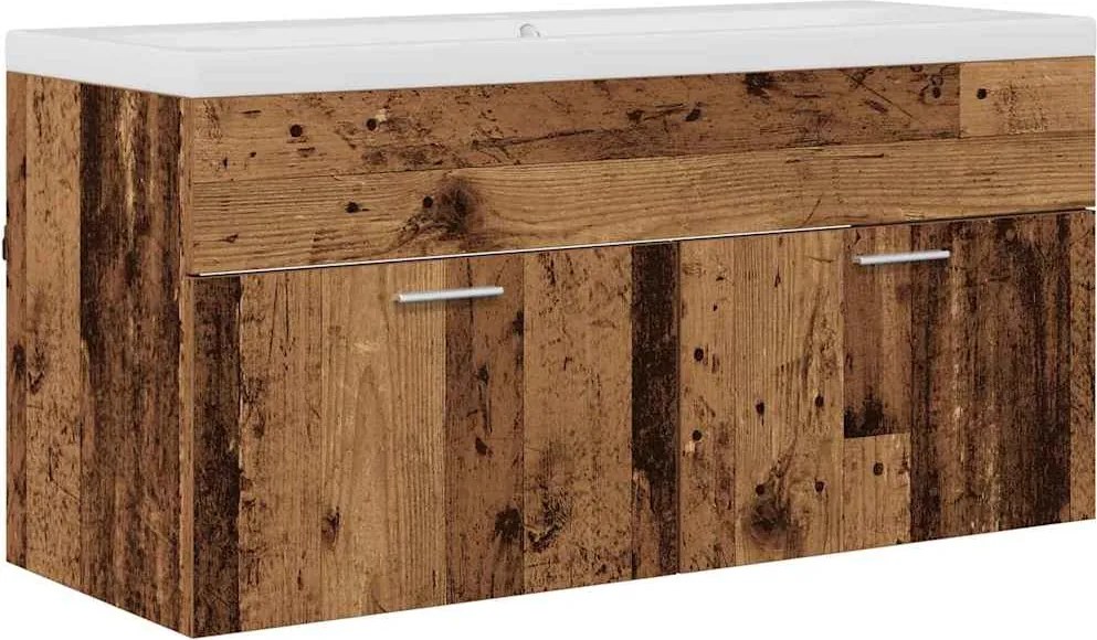 vidaXL Dulap de Baie Lemn vechi 100 x 38,5 x 46 cm Lemn compozit