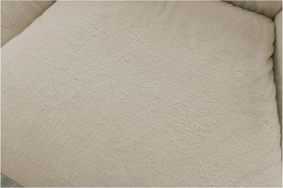 Fotoliu bean bag bej cu tapițerie din blană artificială Lilibet – Bobochic Paris
