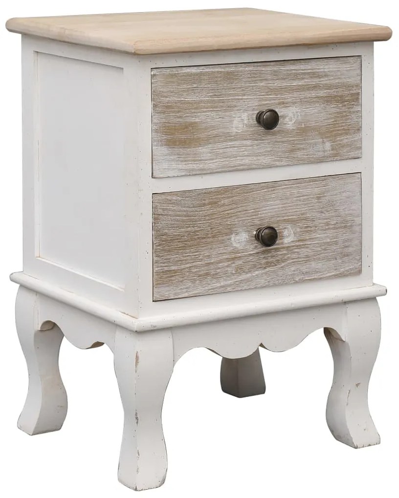 vidaXL Noptieră, 35 x 30 x 50 cm, lemn de paulownia