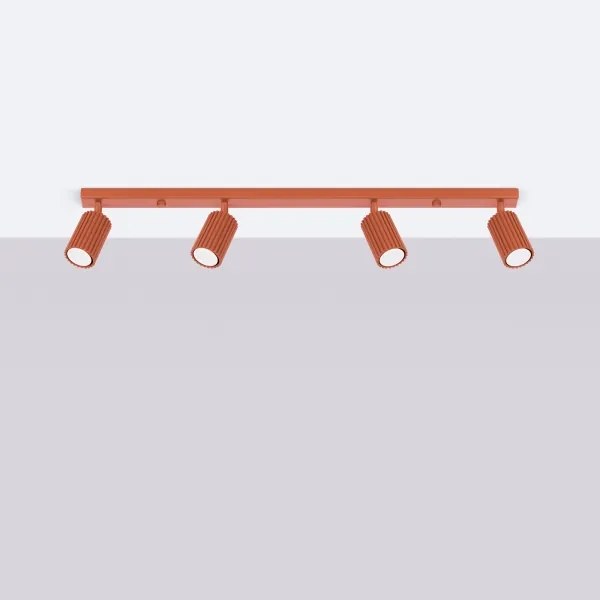 Brilagi - Plafonieră CRESTO cu spoturi 4xGU10/10W/230V roșie