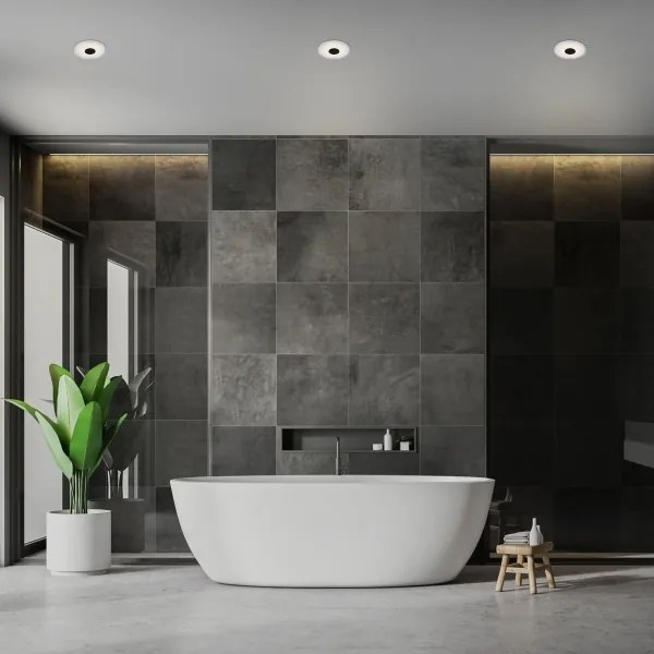 SET 3x corp de iluminat LED încastrat pentru baie LED/6W/230V IP44 negru Briloner