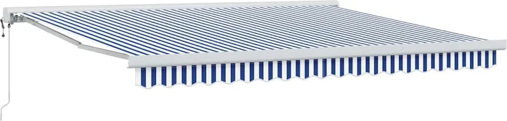 vidaXL Cortina Retractabilă Albastru și Alb 400 × 300 cm