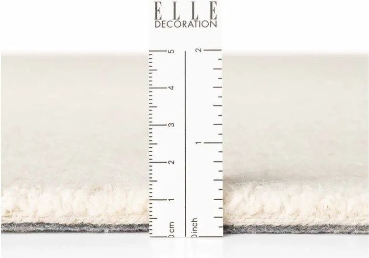 Covor crem țesut manual rotund din lână ø 200 cm Puristic Knots – Elle Decoration