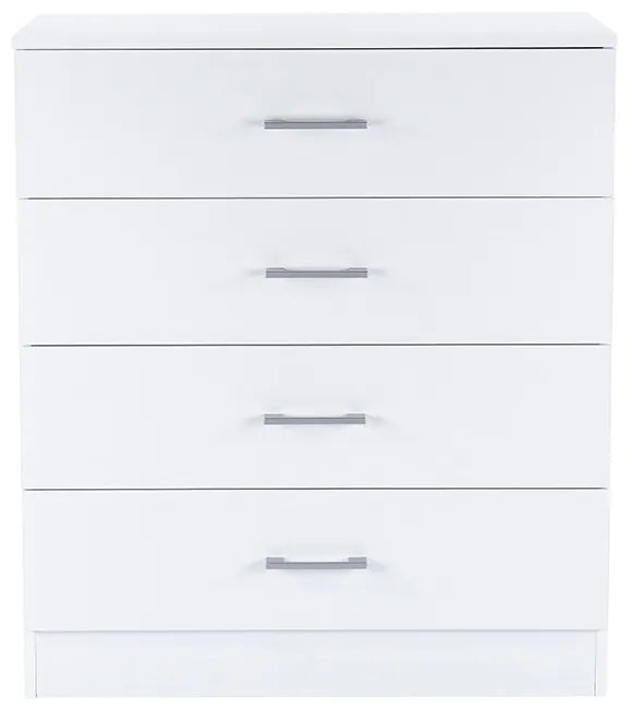 Comodă Miami cu 4 sertare 80x92 cm alb-alb