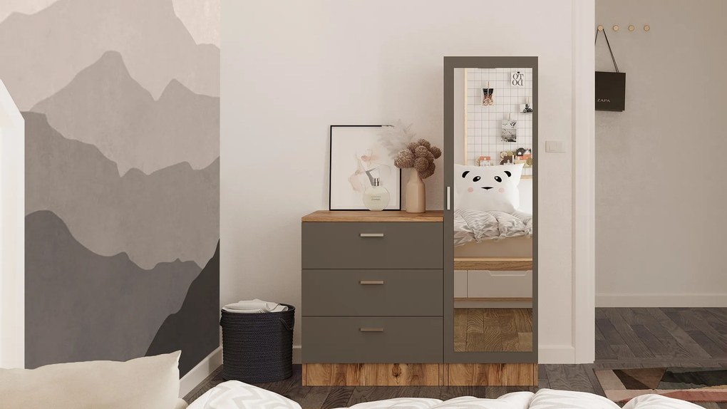 Set mobilier pentru hol Cicci (Pin atlantic + Atracit). 1072752