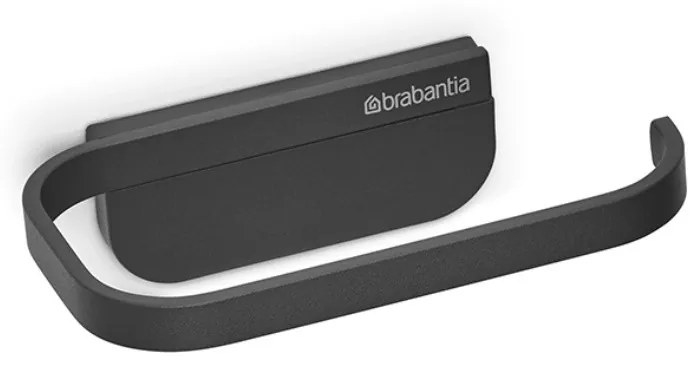Suport hartie igienica Brabantia MindSet 1005665, Acoperit cu minerale, Elemente de fixare ascunse, Gri inchis