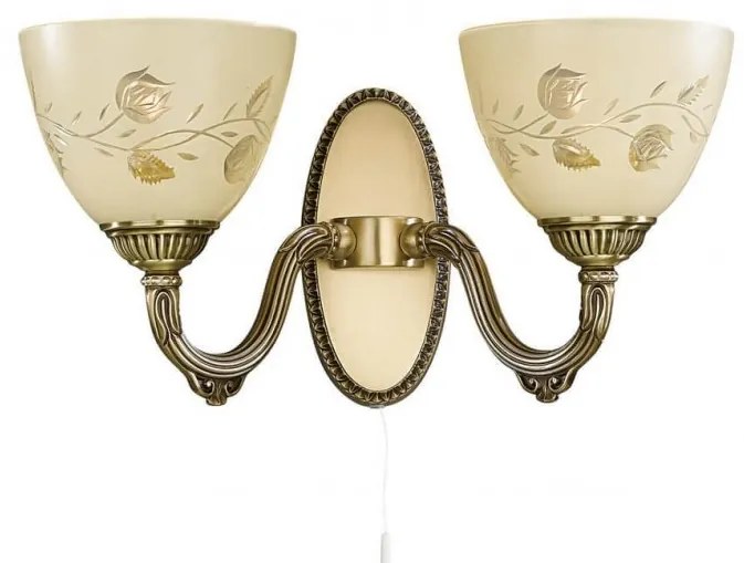 Aplica de perete din alama 2 brate design italian 6258
