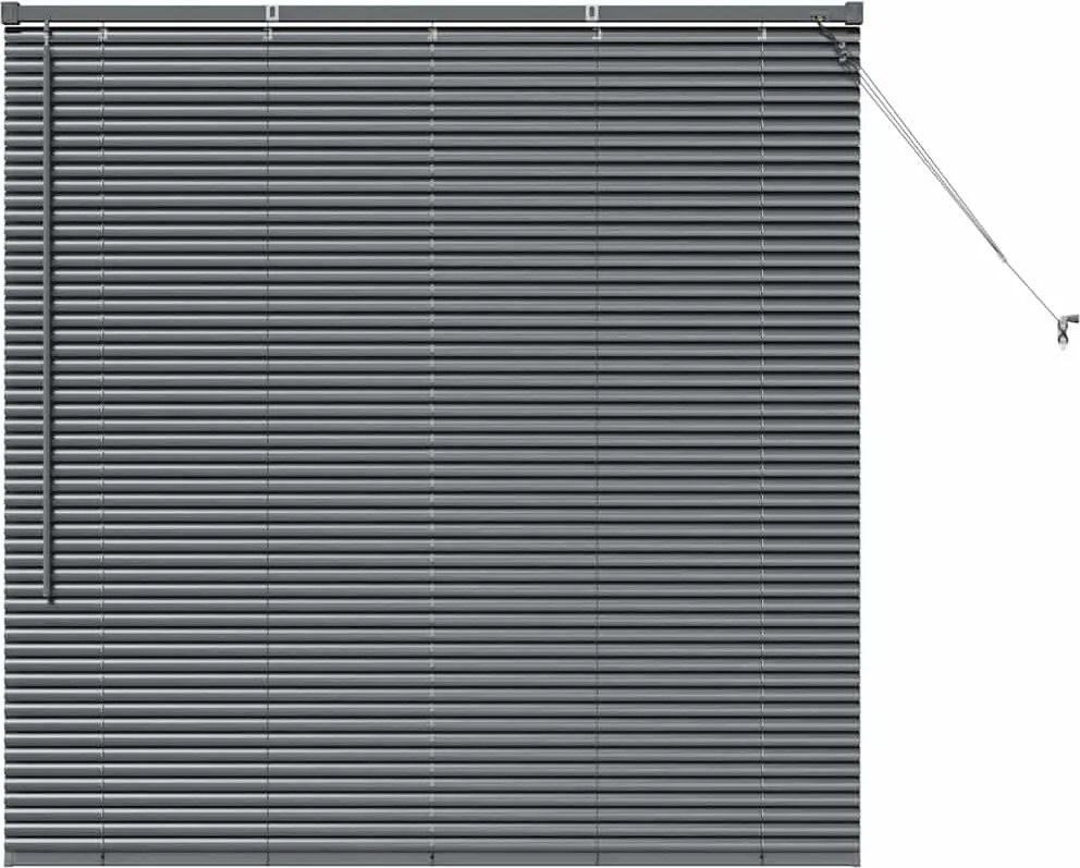 vidaXL Jaluzele venetiene Manual Gri închis 130 x 130 cm Aluminiu