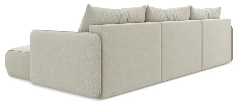 Colțar crem extensibil/cu spațiu de depozitare Nanea – Makamii