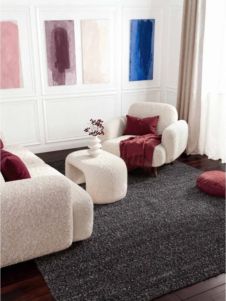 Covor gri închis țesut manual din material bouclé 160x230 cm Notting Hill Portobello – Ted Baker