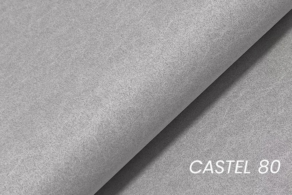 Pat tapițat Nirello 160x200 cu ladă de depozitare - catifea gri Castel 80