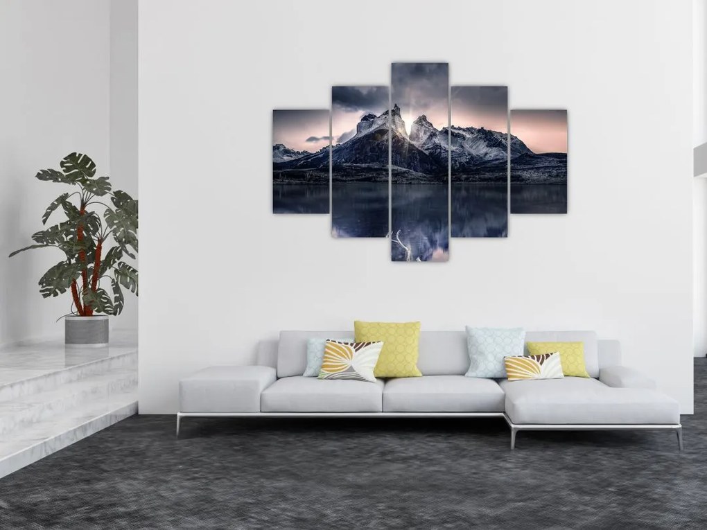 Tablou lacul cu munte (150x105 cm)