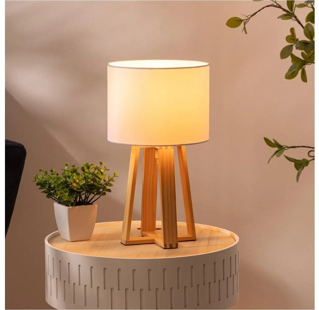 Lampă de masă Atmosphera MOLU 1xE27/25W/230V pin/alb