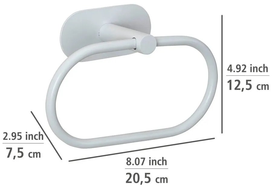 Suport pentru prosoape alb autoadeziv din oțel inoxidabil Orea – Wenko