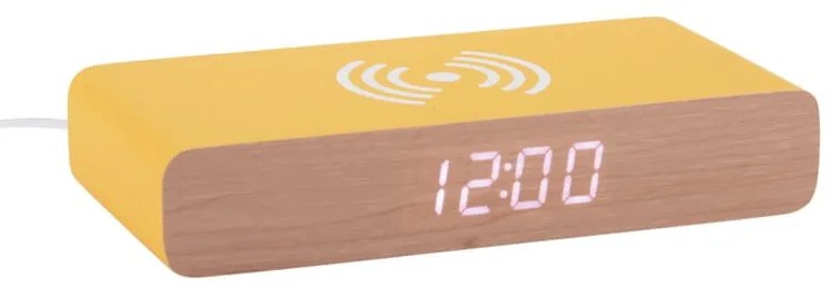 Ceas deșteptător digital cu încărcător wireless Retro Flat LED – Karlsson