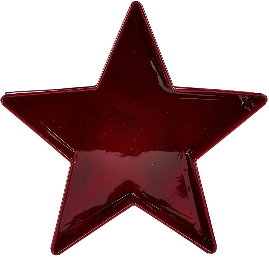 Tavă servire KJ Collection Stars, 19 cm, roșu