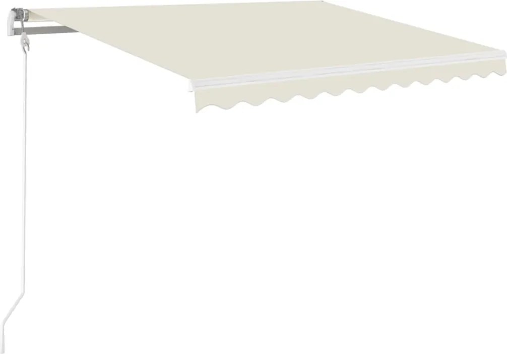 vidaXL Copertină retractabilă automat, crem, 350x250 cm