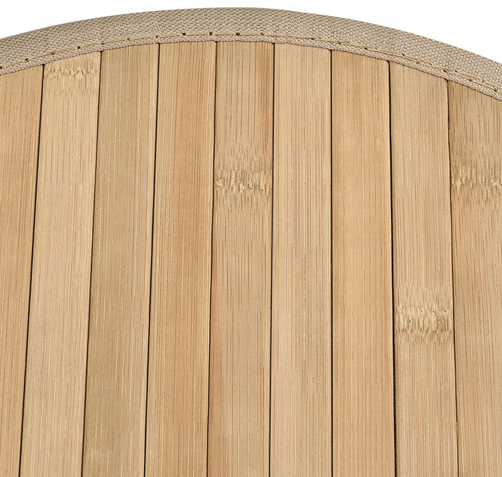 Juskys Coș de rufe din bambus Curly Round - natural