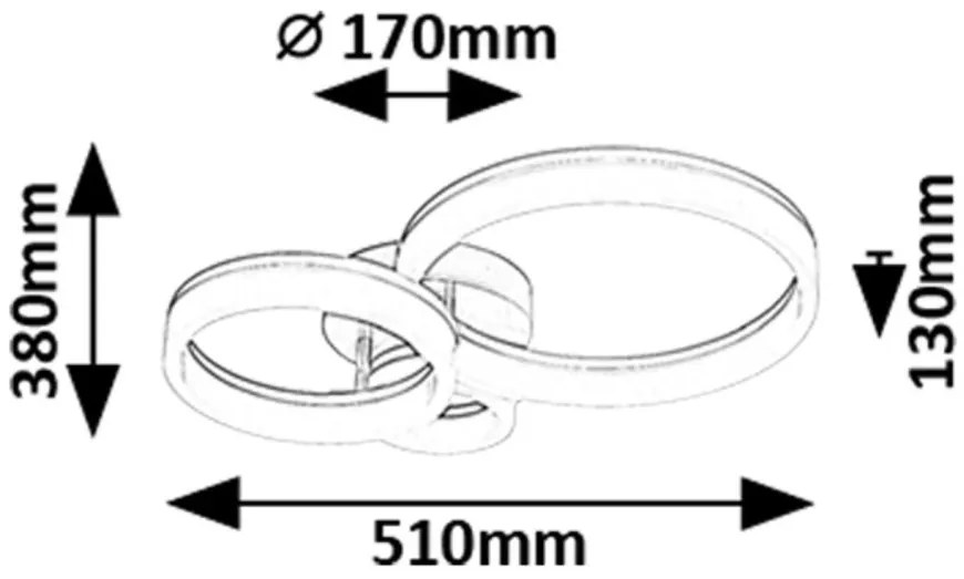 Plafoniera LED design geometric circular Amilia crom