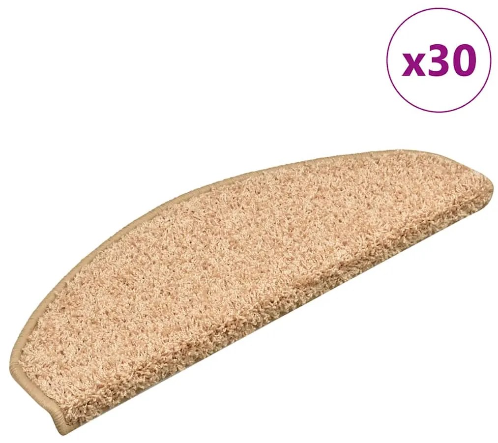 vidaXL Covorașe scară 30 buc Aur 65x21x4 cm