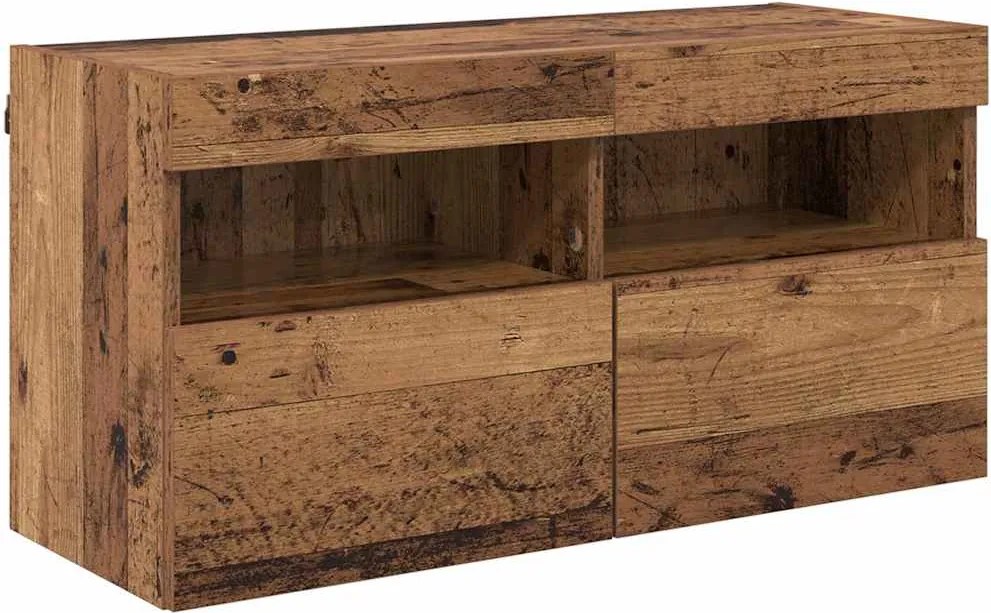 vidaXL Dulap TV de perete Lemn Vechi 80 x 30 x 40 cm Lemn compozit